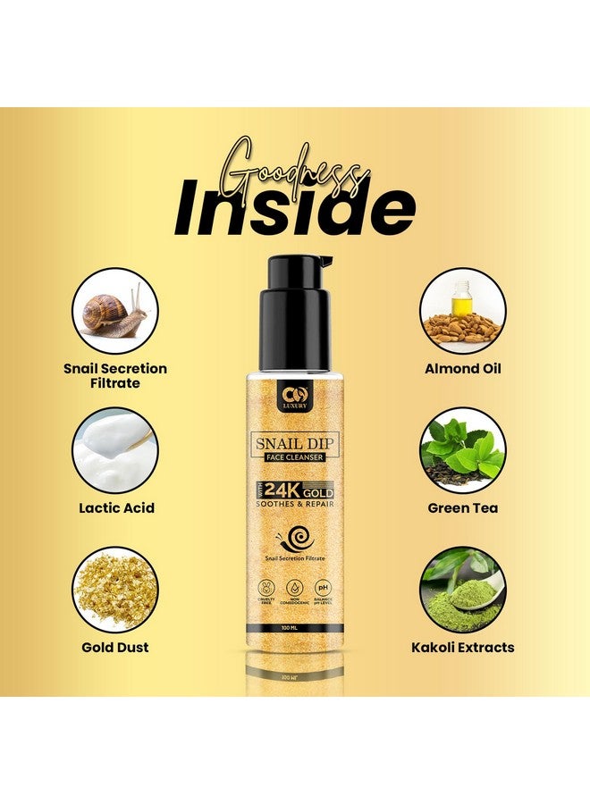 CO LUXURY Snail Mucin Face Wash | 100ml | Cleanser for Face for Women & Men, Low pH Gel with Korean Snail Mucin Concentrate | All Skin Types - Snail Magic - Image 4
