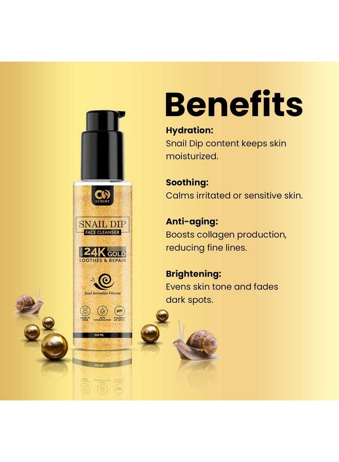 CO LUXURY Snail Mucin Face Wash | 100ml | Cleanser for Face for Women & Men, Low pH Gel with Korean Snail Mucin Concentrate | All Skin Types - Snail Magic - Image 5