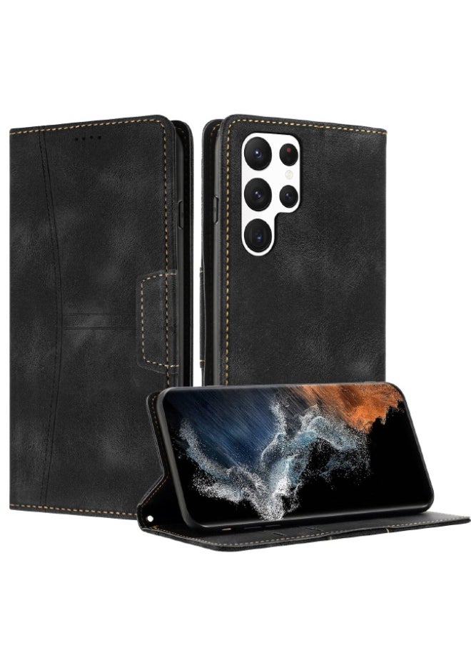 DUX DUCIS Samsung Galaxy S24 Ultra Case, Wallet Case for samsung S24 Ultra 5G, Magnetic PU Leather Stand [RFID Blocking] Card Slot Folio Cover with TPU Shockproof Inner Shell Compatible with Samsung Galaxy S24 Ultra  - Image 1