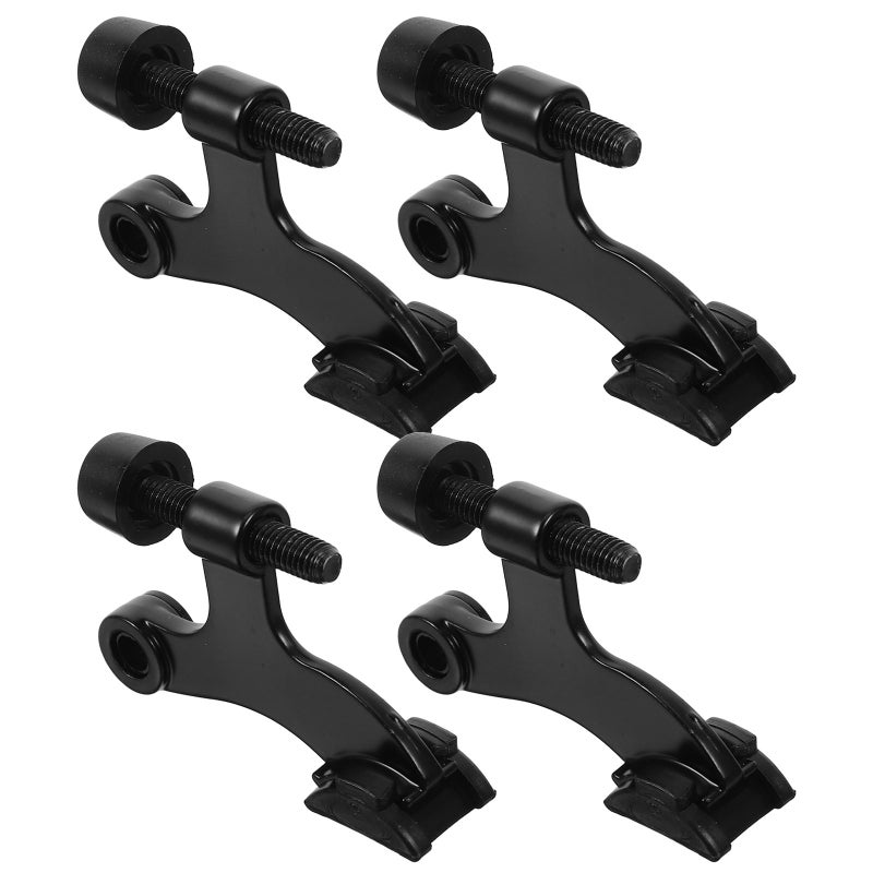 4pcs Heavy Duty Door Zinc Alloy Door Mounted Stop Seamless Installation Great For Home Office Wall - Image 4