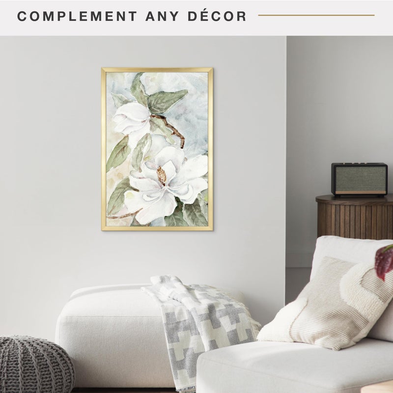 MCS Foundation 16x24 Poster Frame Traditional Brass, Vertical & Horizontal Wall Hanging Large Picture Frame for Photos, Posters & Art Prints (1-Pack) - Image 4