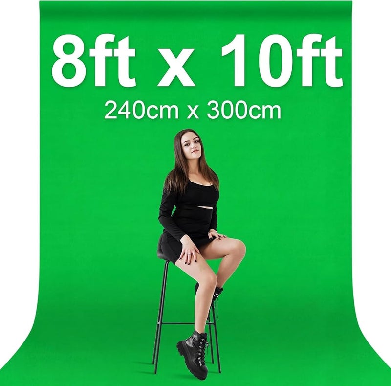 EMART Green Screen Backdrop 8x10ft, Greenscreen Background for Photography - Image 2