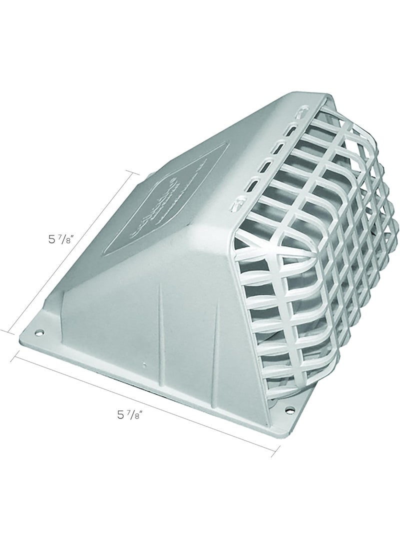 Deflecto Deflecto Wide Mouth Dryer Vent Hood with Removable Bird Guard Damper WeatherResistant 4 Inches Hood White HR4W  - Image 2