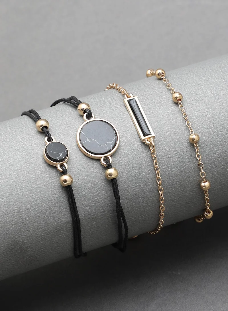 SOHI Casual Multi-Layer Artificial Bracelet Jewellery