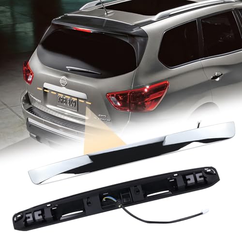 GEATaaT Upgrade 90810-9PG2D Rear Tailgate Chrome Handle Garnish Finisher Molding with New Liftgate Release Switch Compatible with 2013-2020 Nissan Pathfinder, Rear Liftgate Handle Replace# 90810-9PG0A - Image 1