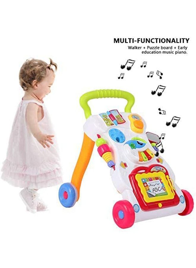 BAYBEE 2 In 1 Baby Activity Walker For Kids Baby Push Walker For Baby With Speed Adjustable Wheel Writing Board Piano Rattles Rotating Baby Toys Activity Kids Walker For Baby Boys Girls 6 To 24 Months - Image 5
