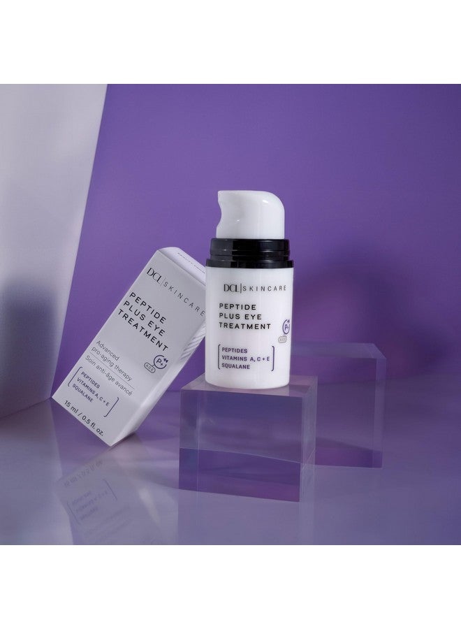 DCL Skincare Peptide Plus Eye Treatment Antiaging Moisturizer To Diminish Wrinkles Eye Puffiness And Dehydration With Squalane And Ceramides 0.5 Fl Oz - Image 5