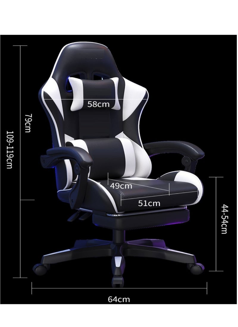 PENG GENERAL - Gaming Chair with Footrest, Racing Gaming Chair, Computer Gamer Chair Ergonomic Game Chair with Adjustable Headrest and Lumbar Support - Image 1