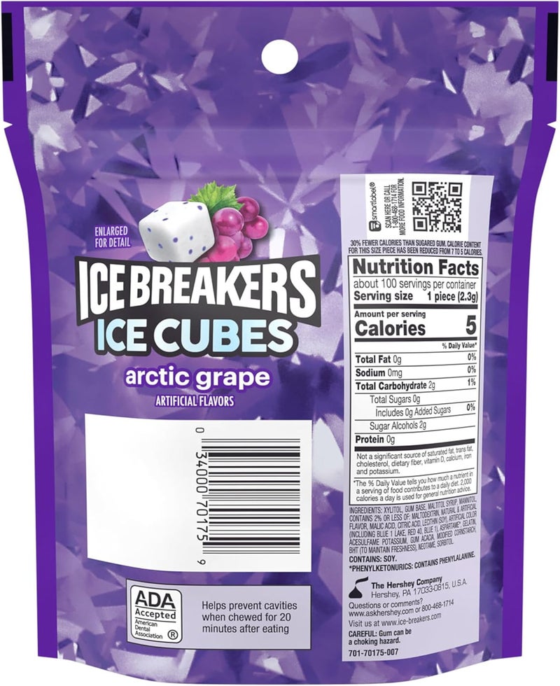 Ice Breakers Ice Cubes Sugar Free Gum - Arctic Grape - Image 2