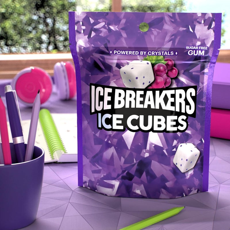 Ice Breakers Ice Cubes Sugar Free Gum - Arctic Grape - Image 5