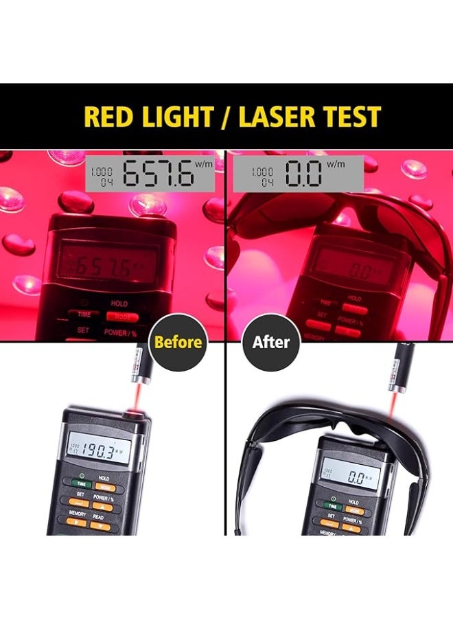 Multi-Functional Eye Protection Goggles, UV Red Light Infrared Blocking Safety Glasses, Lightweight Polycarbonate Glasses for Tanning Red Light Therapy Laser Beauty Treatment - Image 5