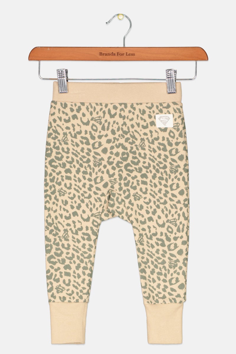 Cotton On Toddlers Girl Animal Print Fleece Sweatpants, Multicolor - Image 1