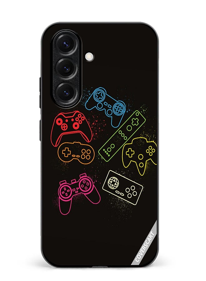 Protective Case Cover For Samsung Galaxy S25 Plus Ps5 Remotes Design Multicolour