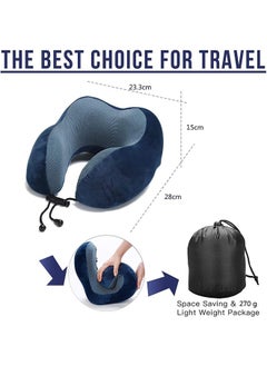 Garlo Travel Pillow Memory Foam Neck Pillow, Comfortable & Breathable Cover, U Shape Head Pillow with Portable Storage Bag, Sleep Mask and Earplugs for Airplane, Car, Train, Bus and Home Use  - Image 4
