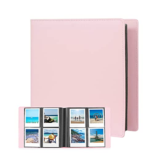 192 Pockets Photo Album for Polaroid 600 Itype Pictures Large Photo Album for Polaroid iType 600 SX70 Instant Photos Picture Book Capacity 192 Photos for Fujifilm Wide Instant Camera Pink