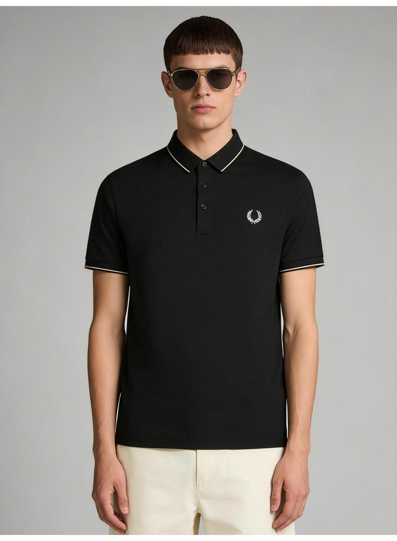 فريد بيري Fred Perry Contrast Trim Polo Shirt | Premium Breathable Piqué Cotton Short Sleeve Casual Top with Laurel Wreath Embroidery - Image 4