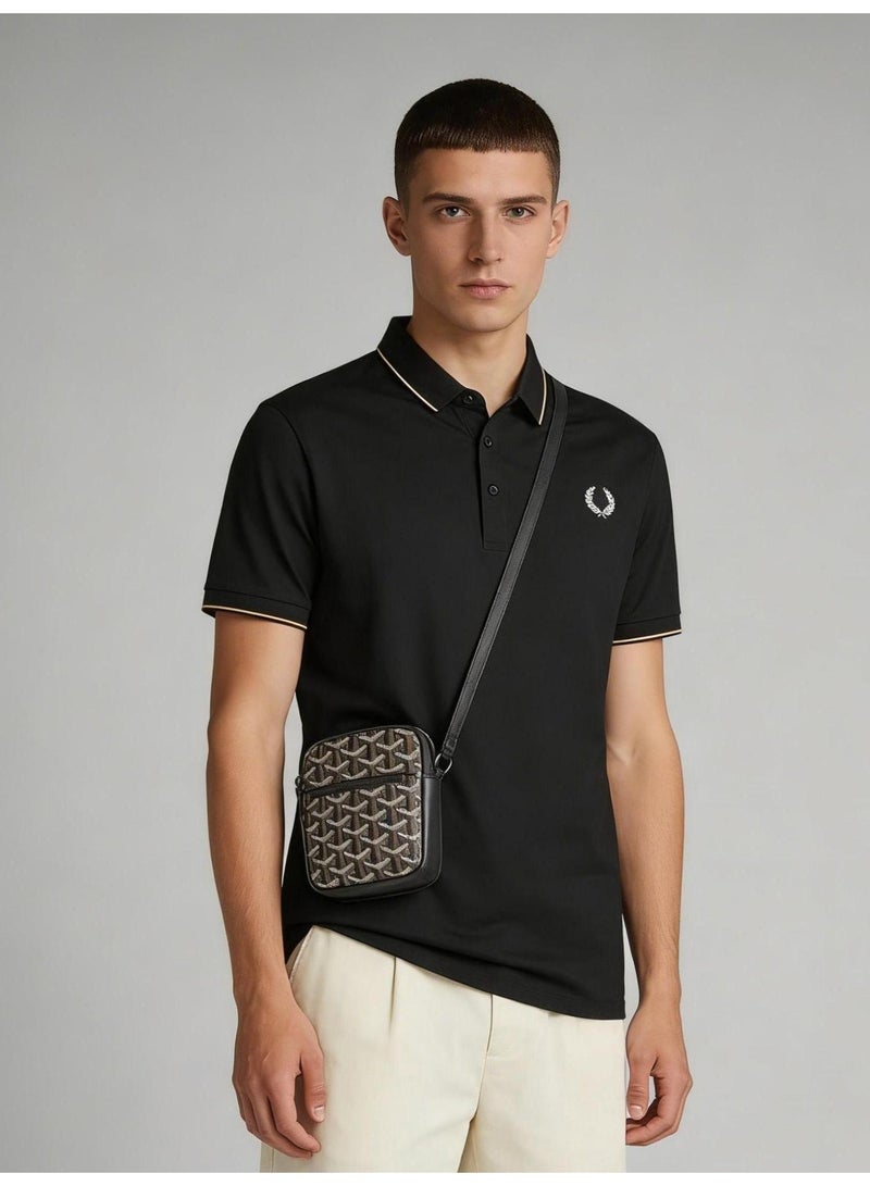 فريد بيري Fred Perry Contrast Trim Polo Shirt | Premium Breathable Piqué Cotton Short Sleeve Casual Top with Laurel Wreath Embroidery - Image 5