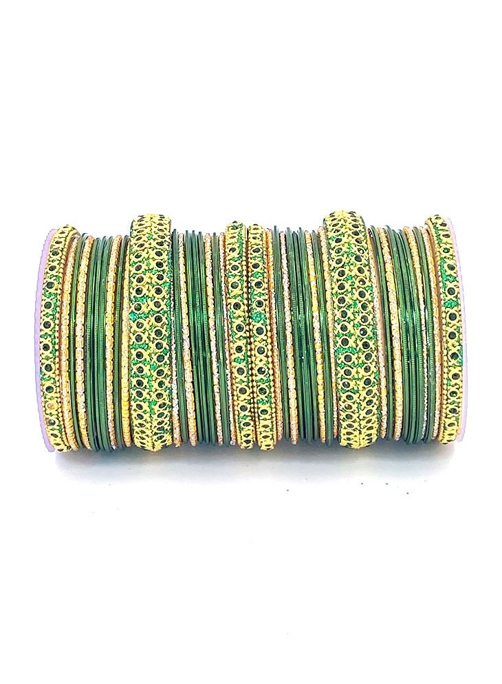 GOHONA Colorful Bangle Collection Beautifully Designed Indian Bollywood Style Alloy Metal Bangles for Kids Teenagers and Women - Image 2