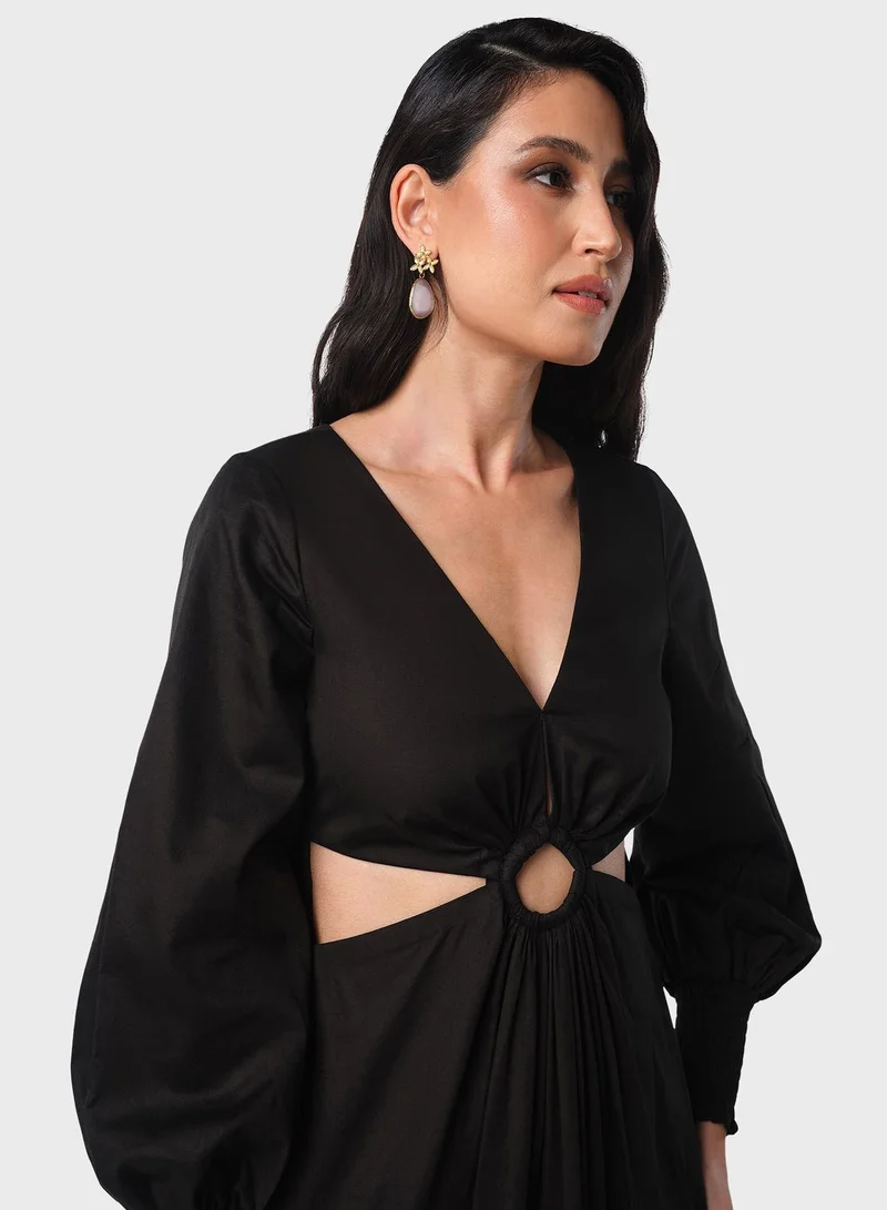 Threadz by Ajooni Floral Hemline Dress