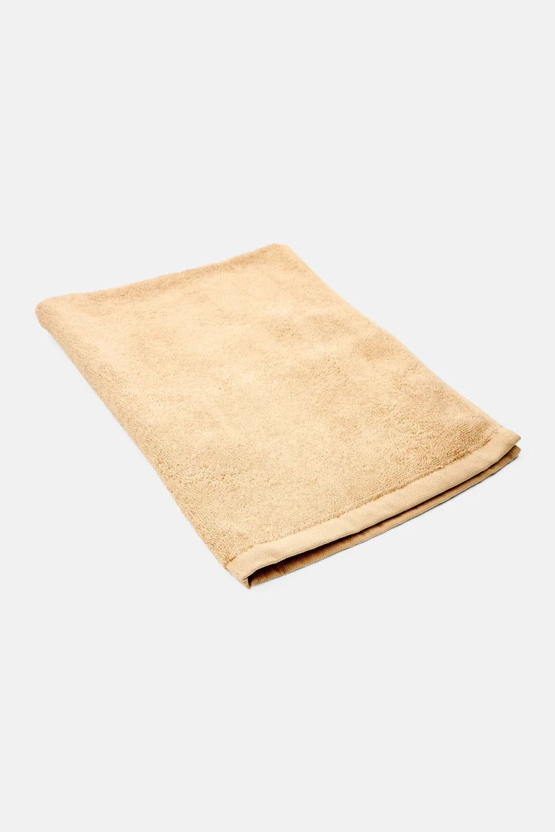 Muy Mucho Textured Cotton Bath Rug 50 x 70 cm, Tan