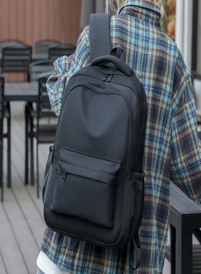 Lamprod Cute Aesthetic Backpack for School Supplies College Backpack for Teen Girls Students Laptop Bag Large Capacity Bookbags, Black, Fashion Backpack - Image 4