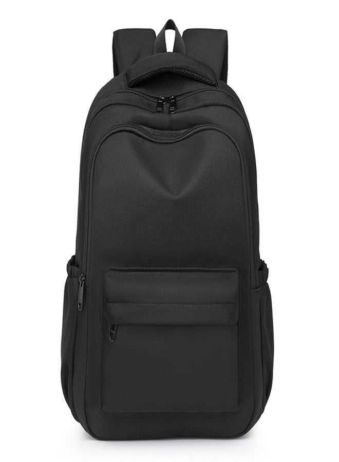 Lamprod Cute Aesthetic Backpack for School Supplies College Backpack for Teen Girls Students Laptop Bag Large Capacity Bookbags, Black, Fashion Backpack - Image 1
