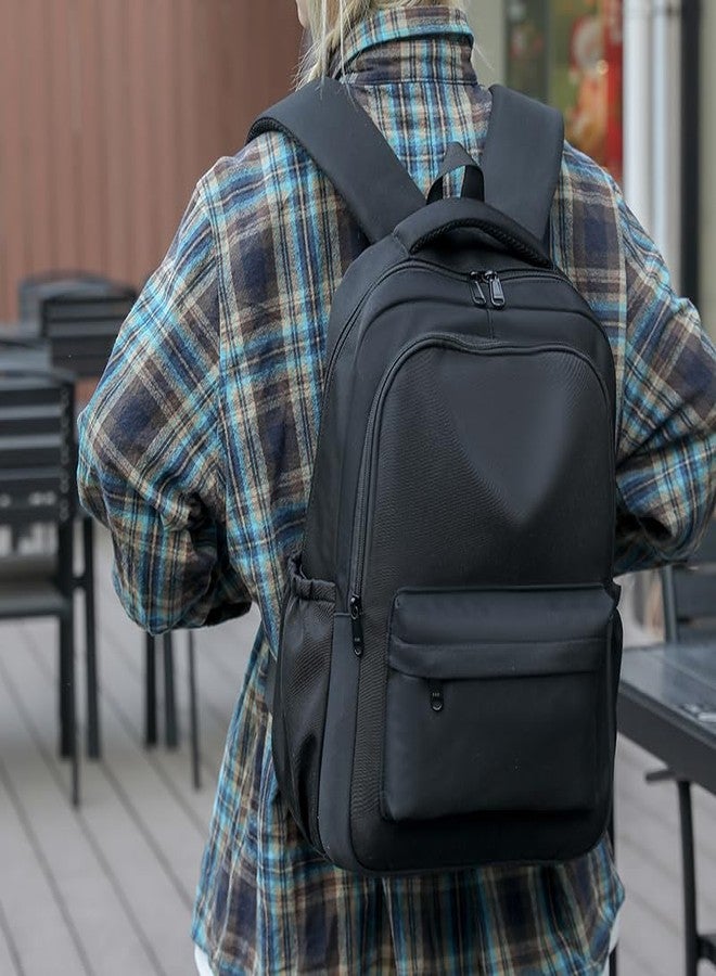 Lamprod Cute Aesthetic Backpack for School Supplies College Backpack for Teen Girls Students Laptop Bag Large Capacity Bookbags, Black, Fashion Backpack - Image 3