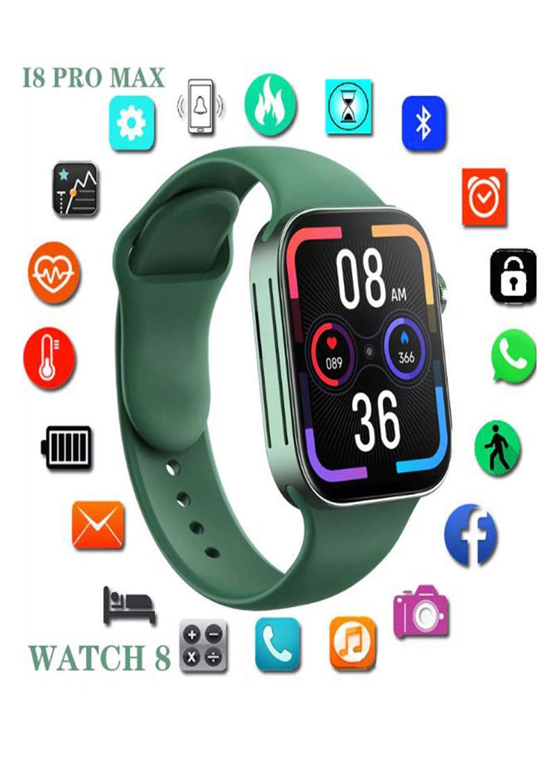 AROAQ - Green Smart Watch i8 Pro Max Sport Fitness - Image 1
