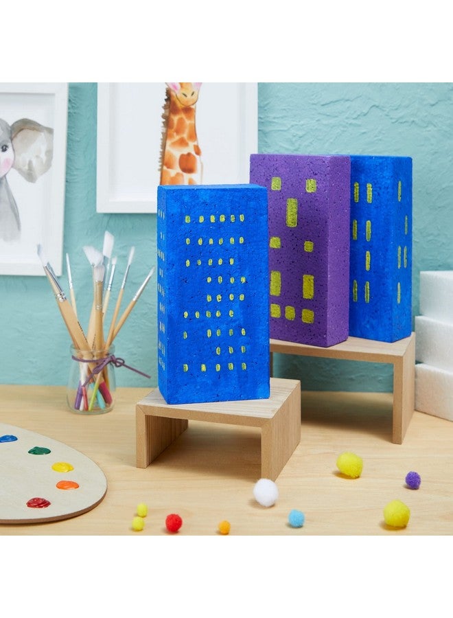 Juvale 6 Pack Foam Blocks for Crafts - Polystyrene Brick Rectangles for Art Sculpting, Flower Arrangements, DIY, Packing (8 x 4 x 2 in) - Image 2