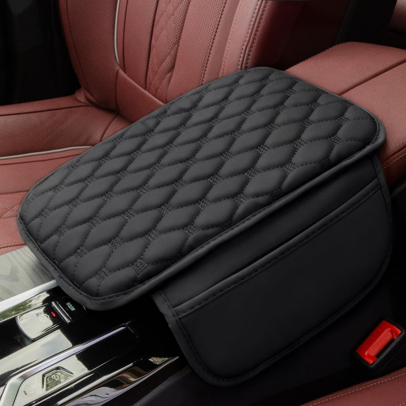 BDFHYK Einesin Universal Center Console Cover with Leather Side Pockets for Car Middle Console Cover Lid for Truck Auto SUV Interior Accessories Prevent Scratching - Image 3