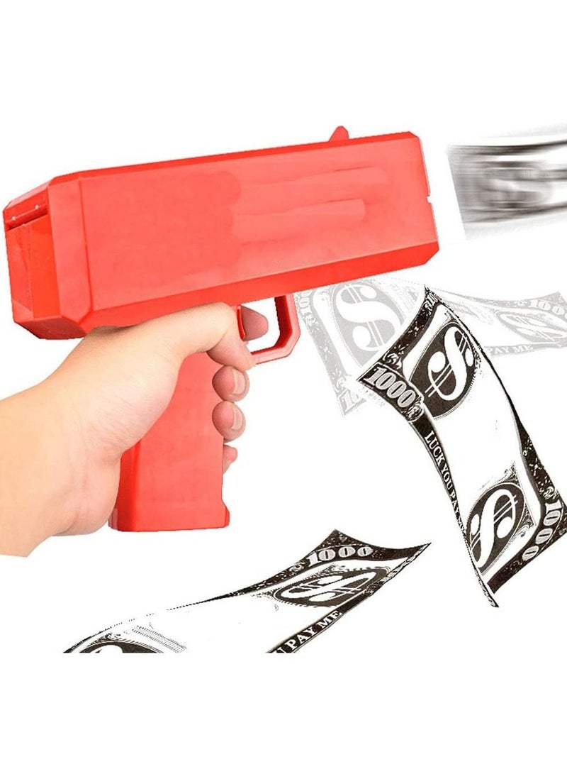 Cash Money Gun Super Gun Spray Gun Making A Cash Rain Money Toy Gun, Contains 100PCS Props Money Shoot Some Fun into Your Party or Wedding - Image 1