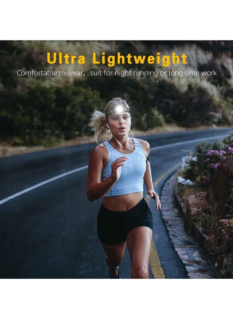 Headlamp Rechargeable 2500 Lumen LED Head Lights for Forehead Bright Head Lamp with Red Light Sensor Mode Waterproof Flashlights Running Lights for Running Cycling Working Camping