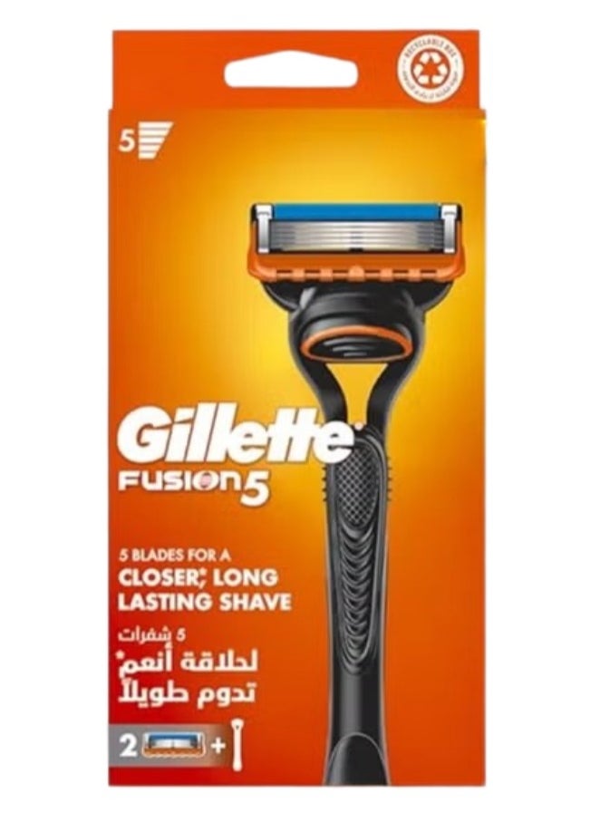 Gillette Fusion 5 Men's Razor 1 Handle + 2 Blades 