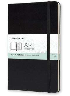 Moleskine 13 x 21 cm Art Collection Music Notebook with Hard Cover and Elastic Closure, Paper Suitable for Pens, Pencils and Fountain Pens - Black  - Image 4