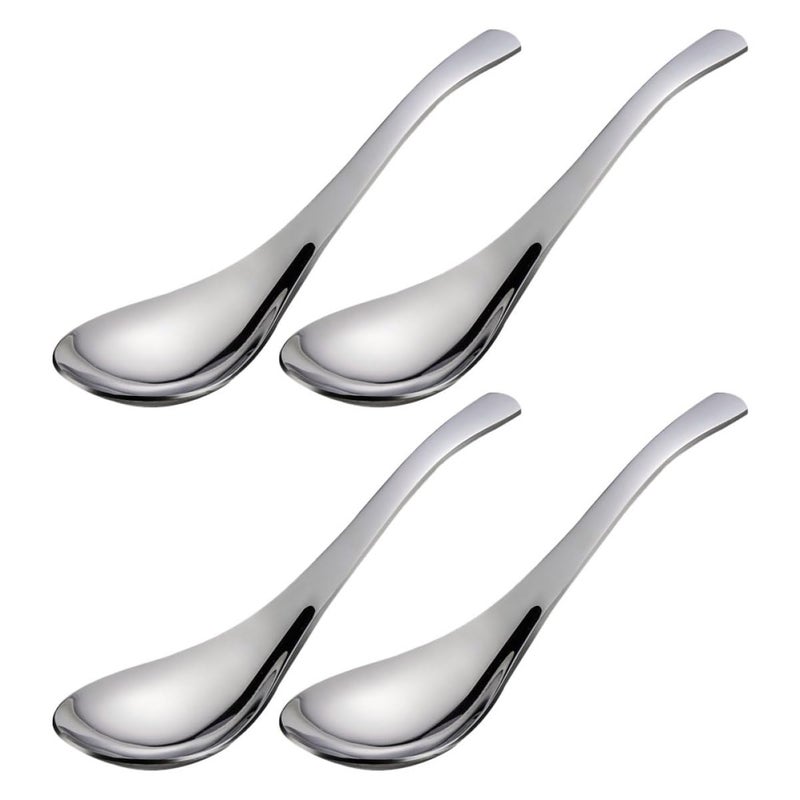 4 Piece Stainless Steel Spoon Set Includes Small Coffee Spoon Lightweight For Home Kitchen And Travel - Image 2