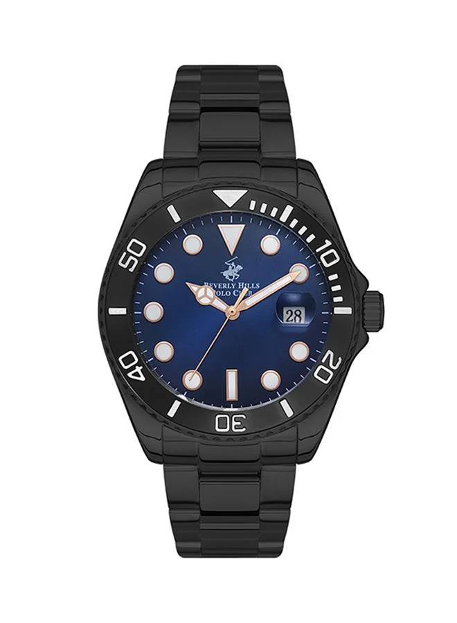 BEVERLY HILLS POLO CLUB Beverly Hills Polo Club Men's 2315 Movement Watch, Analog Display and Metal Strap - BP3328X.690, Black