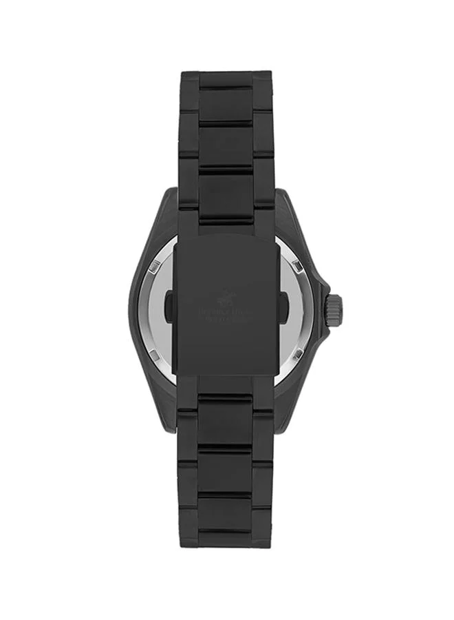 BEVERLY HILLS POLO CLUB Beverly Hills Polo Club Men's 2315 Movement Watch, Analog Display and Metal Strap - BP3328X.690, Black