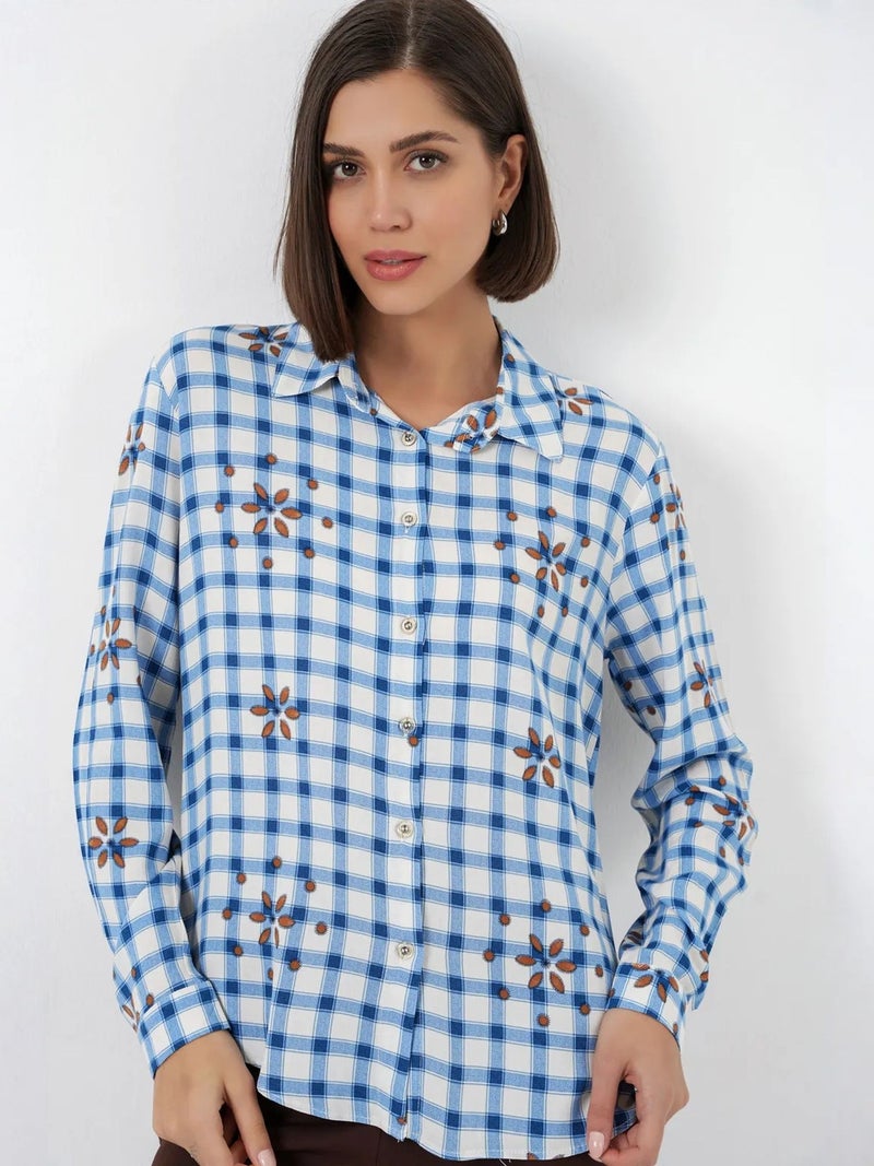 BIG DART BDART Plaid Button-up Shirt with Shirt Collar - Image 1