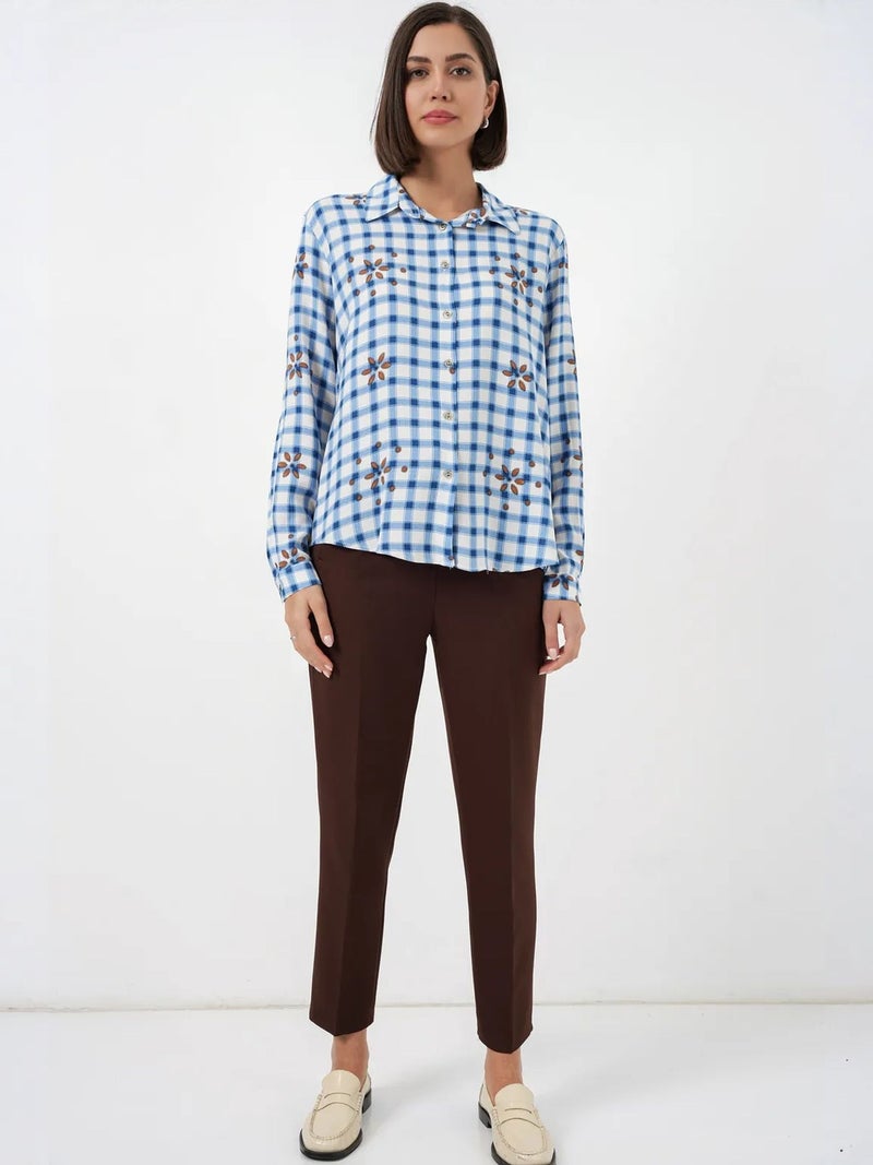 BIG DART BDART Plaid Button-up Shirt with Shirt Collar - Image 2