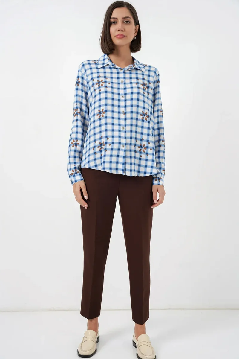 Big Dart BDART Plaid Button-up Shirt with Shirt Collar
