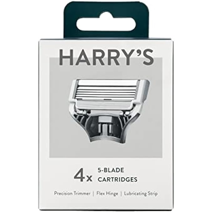 هاري شفرات الحلاقة هاريس 1 عبوة من 4 في حقيبة سفر مفصلية متينة صديقة للمياه - Image 1