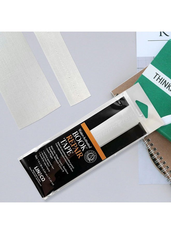 Lineco Water-Activated Book Repair Tape, Use For Hinge Covers, Repair Pamphlets, Covers And Paper Pages. Non-Yellowing, Neutral Ph, 2 In X 48 Inch  - Image 5