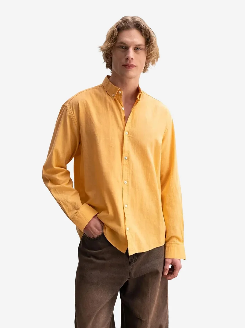 جيستو GIESTO Cotton Oversized Button-Up Shirt