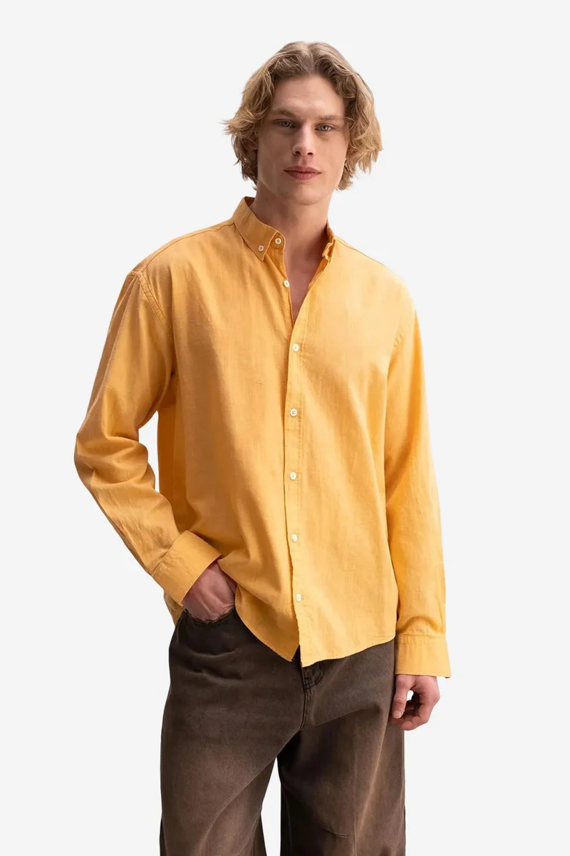 GIESTO Cotton Oversized Button-Up Shirt