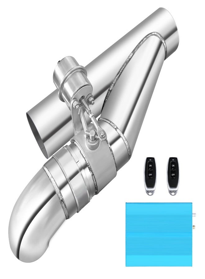 Peastorm Valvetronic Exhaust Cutout 2.5 Inch with Elbow Muffler System Exhaust Valve Kit (1 Control Box, 1 Valve) - Image 1