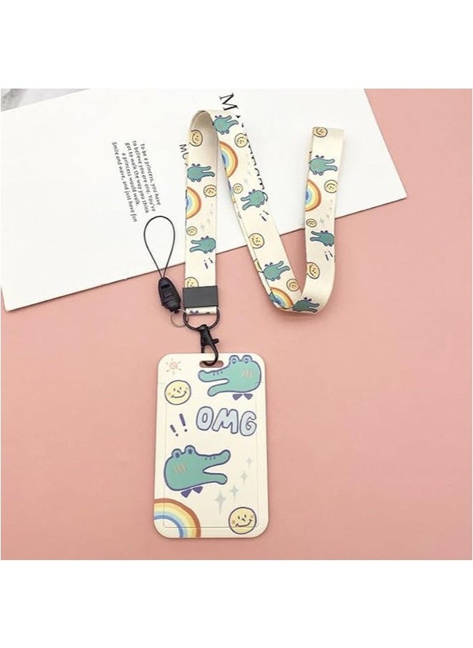 GIFT 3 PCS Waterproof ID Card Badge Holder Case, ID Badge Holder with Lanyard, Durable Retractable Lanyards for ID Badges, Slide ID Card Holder,Cute Lanyard ID Holder  - Image 2