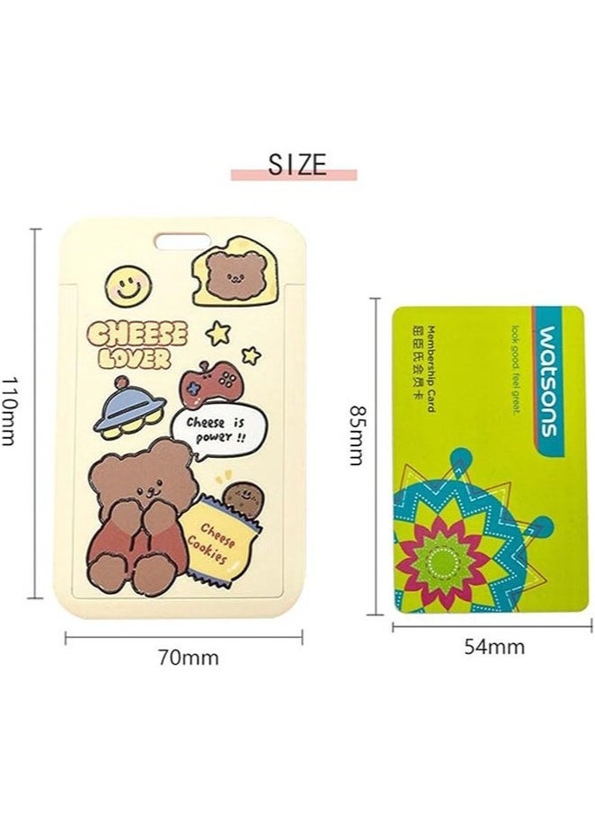 GIFT 3 PCS Waterproof ID Card Badge Holder Case, ID Badge Holder with Lanyard, Durable Retractable Lanyards for ID Badges, Slide ID Card Holder,Cute Lanyard ID Holder  - Image 4