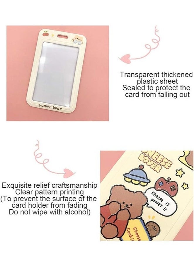 GIFT 3 PCS Waterproof ID Card Badge Holder Case, ID Badge Holder with Lanyard, Durable Retractable Lanyards for ID Badges, Slide ID Card Holder,Cute Lanyard ID Holder  - Image 3