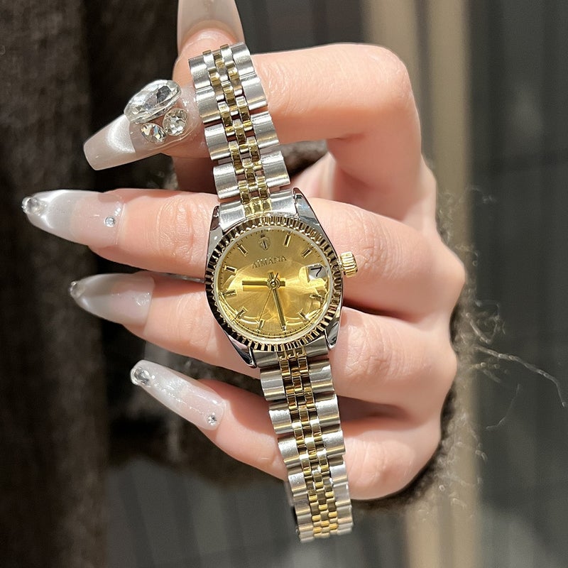 AIMANA Women's Quartz Watch with Small Dial, Waterproof, Solid Stainless Steel - Image 3