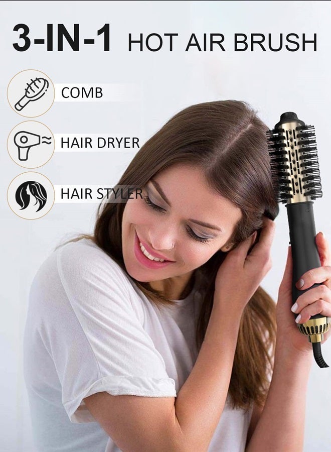 LANDOT Hair Blow Dryer Brush and Volumizer, One-Step Hot Air Brush for Drying, Straightening, Volumizing - Image 1